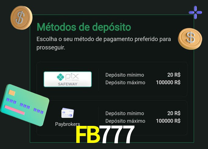 O cassino FB777 oferece uma grande variedade de métodos de pagamento